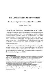 Sri Lanka: Silent And Powerless - Law & Society Trust