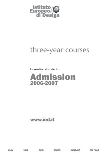 Admission - Istituto Europeo di Design