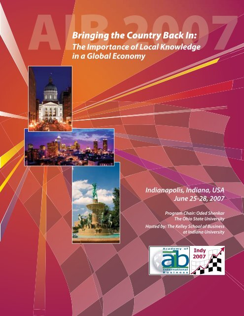 AIB 2010 Conference Program - Academy of International Business