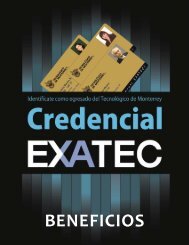 Beneficios - Exatec - Tecnológico de Monterrey