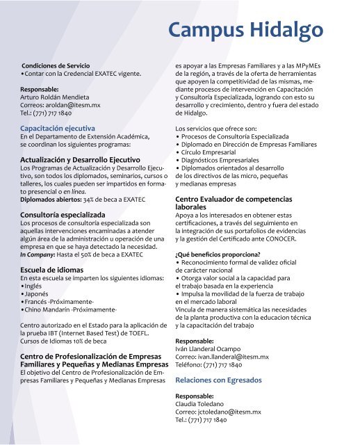 Beneficios - Exatec - Tecnológico de Monterrey