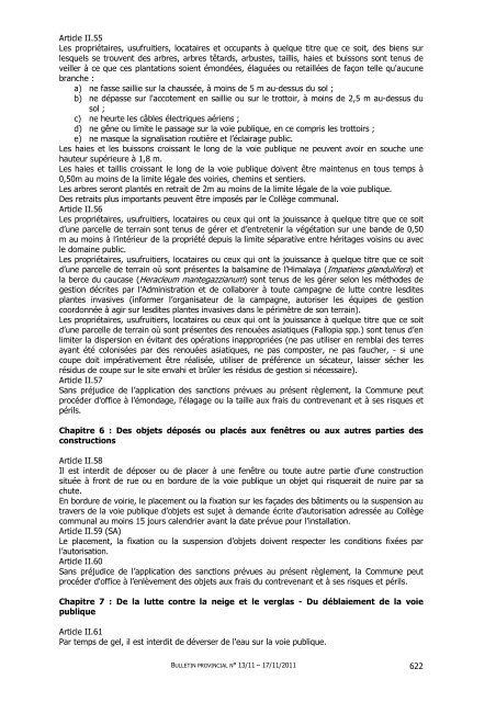 Bulletin provincial 2011 - Province du Brabant wallon