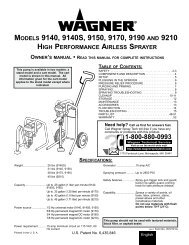 MODELS 9140, 9140S, 9150, 9170, 9190 AND 9210