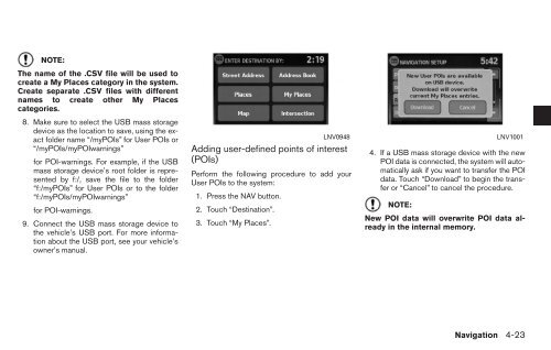 2010 Nissan Navigation System Owner's Manual (Sentra & Versa)