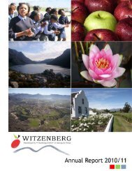 Annual Report 2010/2011 - Witzenberg Municipality