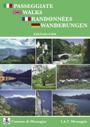 Itinerari consigliati a piedi nei dintorni di Menaggio con piantina