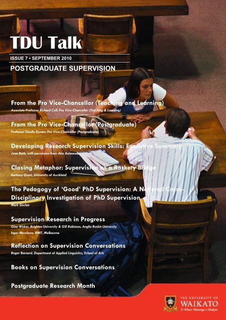 Postgraduate Supervision - The University of Waikato