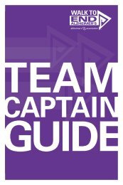 Team Captain's Guide - Alzheimer's Association