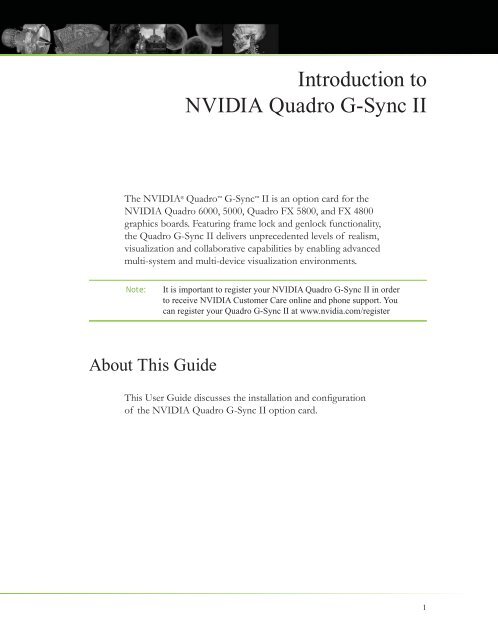 NVIDIA QUADRO G-SYNC II