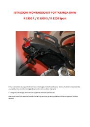 ISTRUZIONI MONTAGGIO KIT PORTATARGA BMW ... - atc racingparts