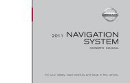 2011 Nissan Navigation System Owner's Manual (cube, Juke ...