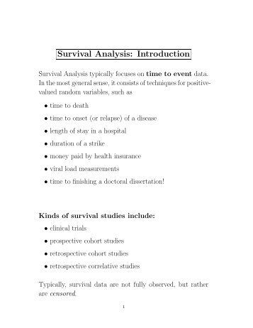 Survival Analysis: Introduction - American Statistical Association