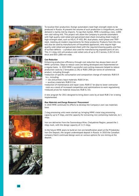 Annual Report 2010 - Magnitogorsk Iron & Steel Works