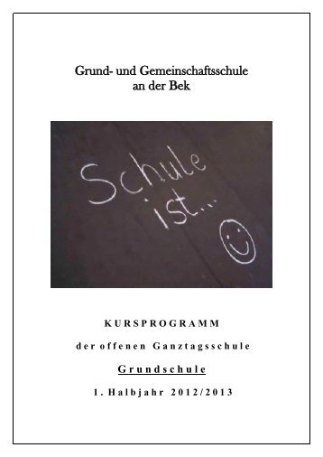 Broschüre Programm OGTS Sj 09/10, 2 - vhs Halstenbek gGmbH