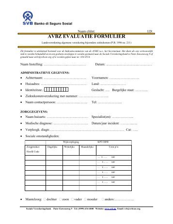 Evaluatieformulier - Smartbox