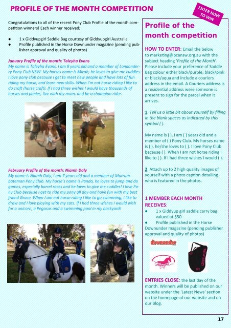 Newsletter - March 2013 - Pony Club Association of NSW