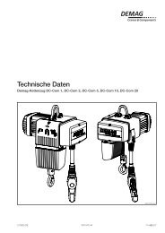 Technische Daten - Demag Cranes & Components