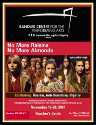 Teacher's Guide Virginia - Sandler Center for the Performing Arts