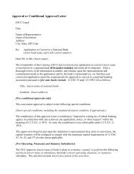 Approval or Conditional Approval Letter - OCC