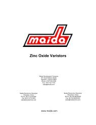 Zinc Oxide Varistors - Maida Development Company