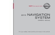 2010 Nissan Navigation System Owner's Manual (Armada, Murano ...