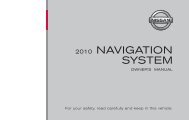 2010 Nissan Navigation System Owner's Manual (Titan)