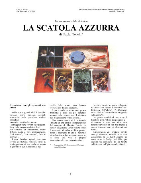 La scatola azzurra - Città di Torino