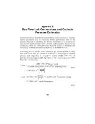 Gas Flow Unit Conversions and Cathode Pressure Estimates