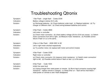 Qtronix Troubleshooting Flash Info - Sunrise Medical