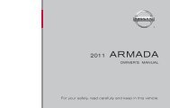 2011 Nissan Armada | Owner's Manual | Nissan USA