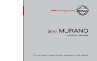 2010 Nissan Murano Owner's Manual