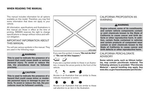 2009 Maxima Owner's Manual