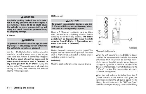 2009 Maxima Owner's Manual