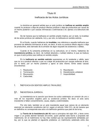 ClasificaciÃ³n de los Actos JurÃ­dicos y Contratos - Central de Apuntes ...