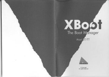 XBoot - The Boot Manager [1991] - Atari Documentation Archive