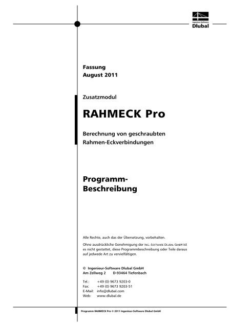 RAHMECK Pro - Dlubal