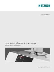 Dynamische Differenz-Kalorimetrie - DSC - Netzsch-Gerätebau GmbH.