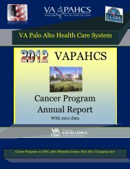 VAPAHCS Cancer Program Annual Report - VA Palo Alto Health ...