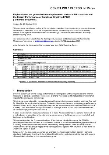 Umbrella Document EPBD - IEA Heat Pump Programme - Annex 28