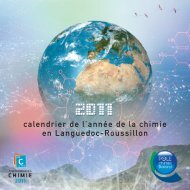 calendrier de l'annÃ©e de la chimie en Languedoc-Roussillon