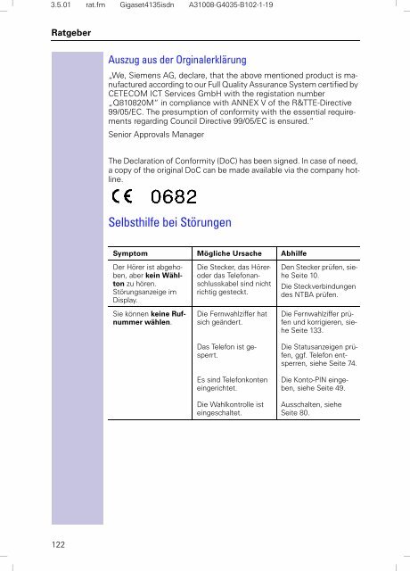 Siemens Gigaset 4135 isdn