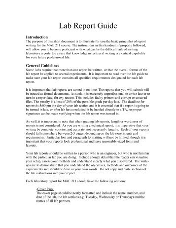 Lab Report Guide