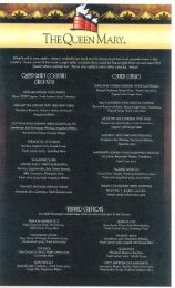MENU - The Queen Mary