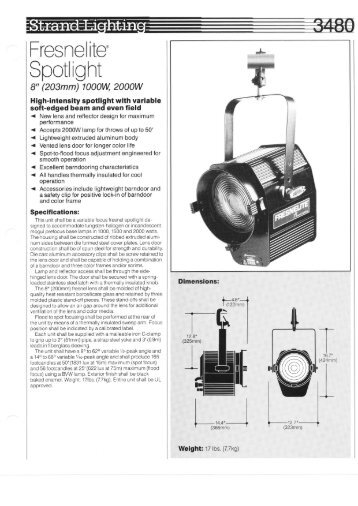 Datasheet 3480 Fresnelite 8 - The Strand Archive