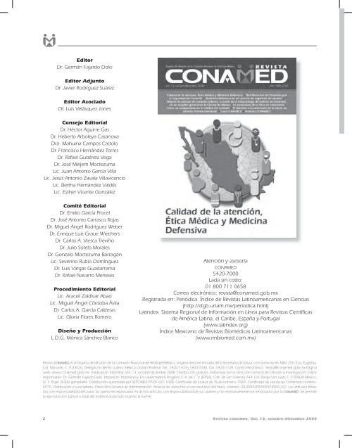 Revista CONAMED, Vol. 13, octubre - diciembre 2008