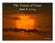 The Transit of Venus June 8, 2004 - CASS