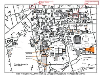 campus map, including CS department, parking lots, and Palmer ...