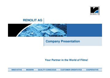 RENOLIT AG Company Presentation