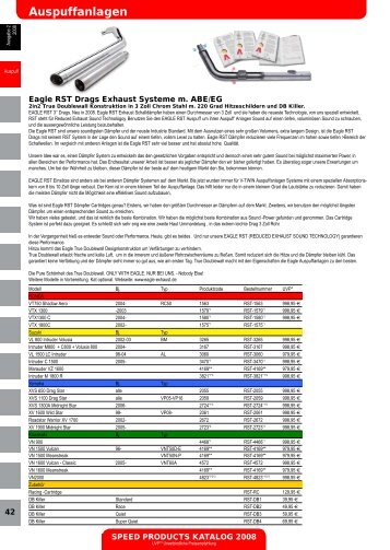 Auspuffanlagen - Speed Products