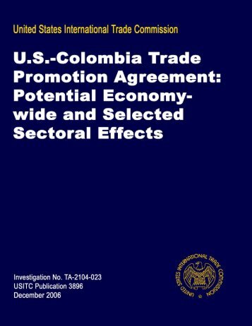 Potential Economy-wide and Selected Sectoral Effects - USITC